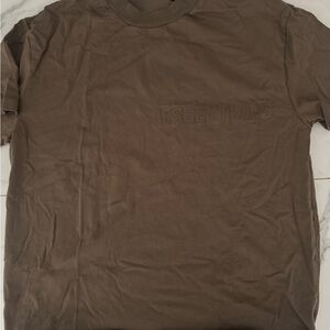 Essentials Brown Short Sleeve Tee Casual Comfort